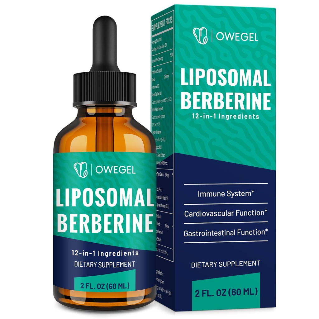 Berberina HCL Supplemento con cannella di Ceylon - Altamente assorbibile Liquido della Berberina 3000mg- 12 in 1 Ingredienti naturali - Attivatore AMPK - 2 Fl Oz