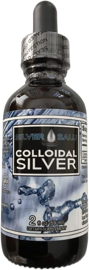 Colloidale Silver Liquid Mineral Supplemento minerale per il supporto immunitario, Dimensione di servizio 1.9ml circa 57 gocce