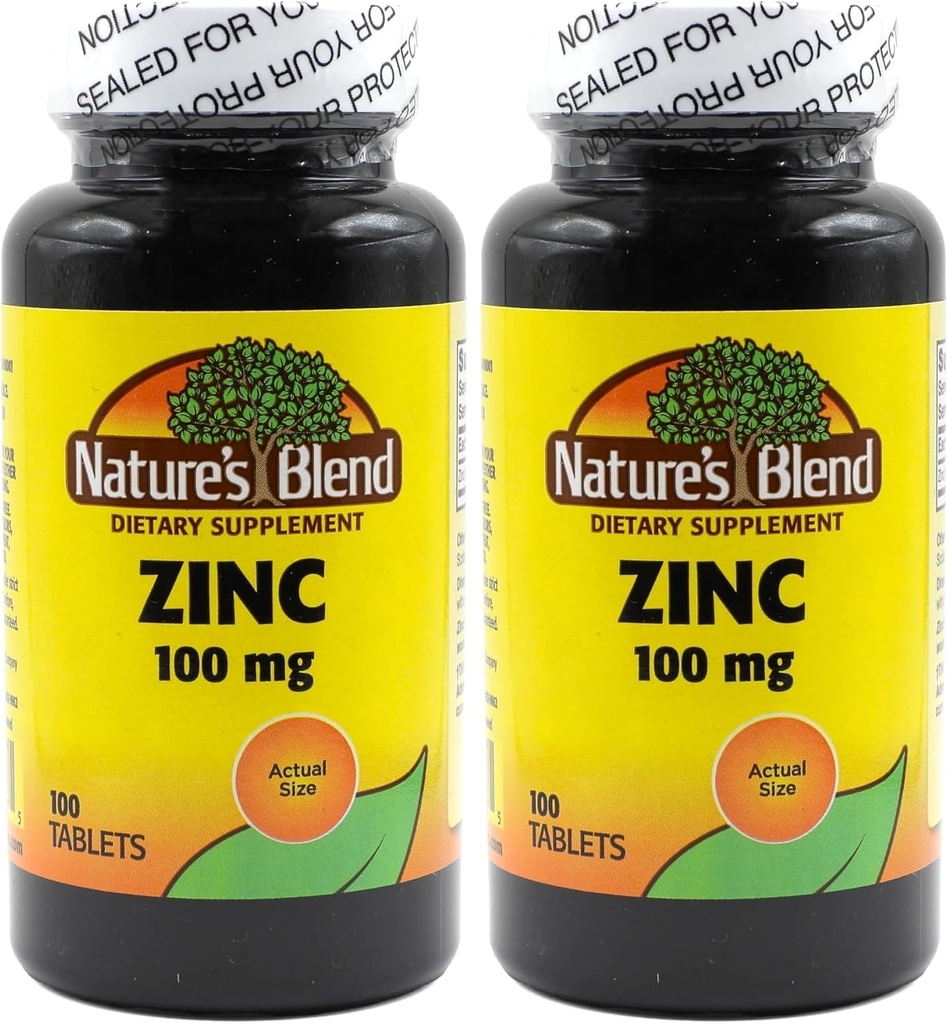 Miscela naturale Zinc Gluconate 100 mg, 100 compresse (Pack of 2)