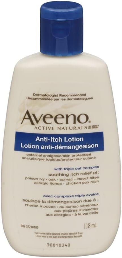 Lozione concentrata di Aveeno Anti-Itch con Calamina e Avena, Protezione della pelle per il sollievo di Itch veloce da Poison Ivy, Bite di insetti, Pox di Chick e Itches allergiche, 4 fl. oz