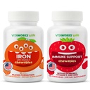 Bambini Iron 10mg + Vitamina C Chewables + Elderberry + Zinc + C Chewables Bundle
