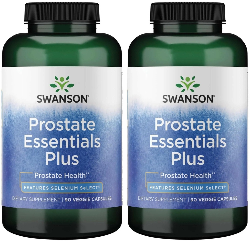 Swanson Prostate Plus - Supplemento naturale per gli uomini Promuovere sano flusso e frequenza del tratto urinario - Sostenere la salute generale della prostata 90 capsule di veg (2 Pack)