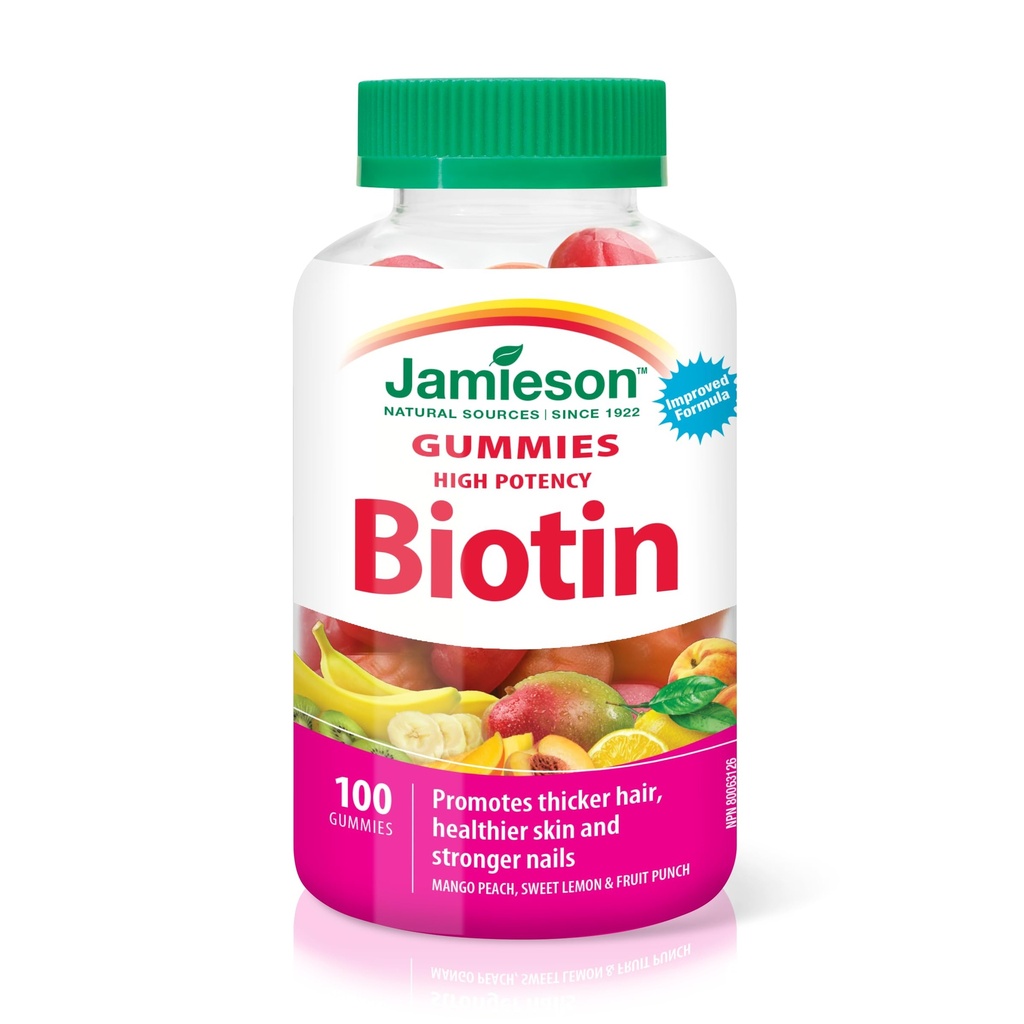 Jamieson High Potency Biotin Gummies, 100 Conte