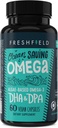 Ocean Saving Omega, Algae Omega 3, DHA Supplemento, alimentazione di 2 mesi, Sustainable Sourced, livelli più elevati di DHA per capsula (440 mg), w/DPA