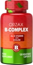 Integratore complesso di vitamina B ORZAX per le donne e gli uomini con Choline, Inositol - Metabolismo di energia bilanciata - Immune & Nerve Health (120 capsule di veg)
