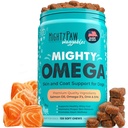 Mighty Paw Waggables Mighty Omega (Made in the USA, 120 Count) | Omega 3 Fish Oil Chew for Dogs. Salmone aroma pelle e cappotto supplemento. Soft Chew Fish Oil per cani - DHA & EPA, Bacon Flavor