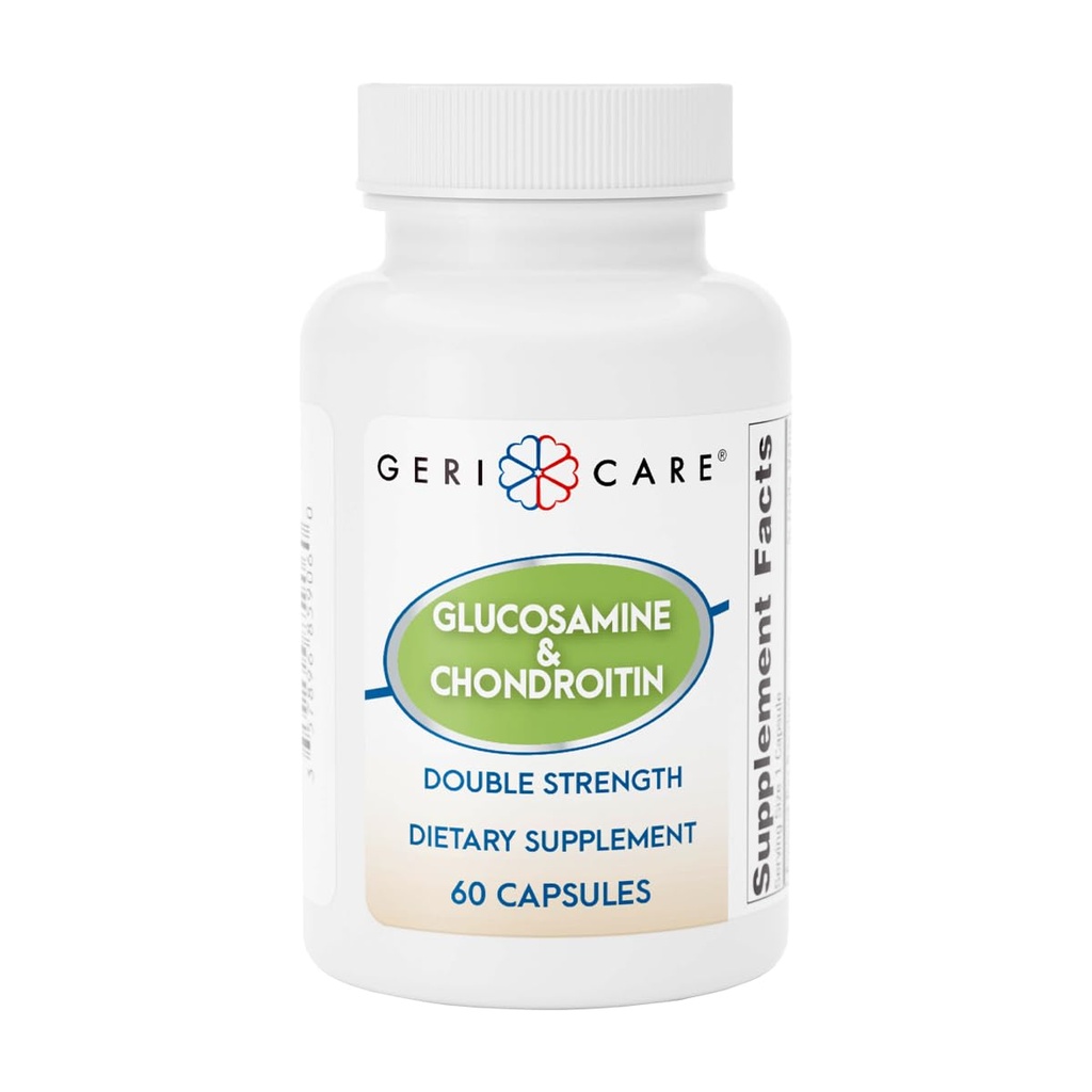 Gericare Glucosamine HCl 500 mg, Chondroitin Sulfate 400 mg con Sodium 35 mg Supplemento capsule - Supporta la mobilità congiunta, Promuove la salute e la flessibilità del cartilage, 60 conte (Pack of 1)