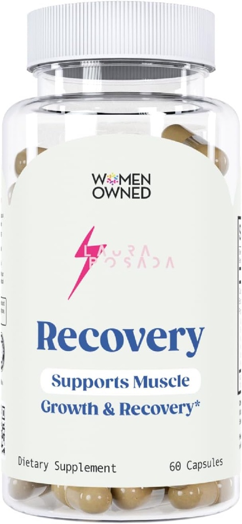 Laura Posada Post-Workout Recovery Soreness Supplemento 60 capsule Riparazione e Crescita del muscolo per prestazioni ottimali di fitness - 100% naturale non OGM, Made in USA