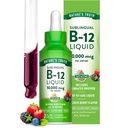 La verità della natura B12 sublinguale gocce liquide | 10.000 mcg | 2 oz | Fast Acting | Vegan, Non-GMO & Gluten Free