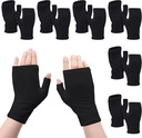 6 coppie senza fili Eczema guanti idratanti per adulti cotone pernottamenti mani asciutte (nero)