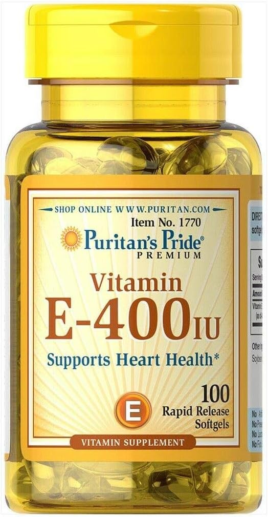 Puritan Pride Vitamin E 400 IU Softgels, 100 Count
