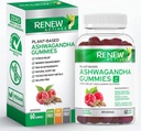 Renew Actives Ashwagandha 100MG per 4 Gummies – Memoria, Focus & Energy Boost – tradizionalmente usato come tonico ringiovanente – Vegan, Herbal Adaptogen – Made in Canada – 60 Gummies