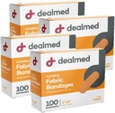 Adesive Bandages sterile in tessuto flessibile – 1x3 pollici – 100/Box - 4 scatole - Traspirabile First Aid Strip Pack - Soft Stretch Wound Patch per medici, kit di emergenza e clinica