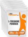 BulkSupplements.com L-Theanine Powder - L-Theanine Supplement, L-Theanine 200mg - Amino Amino Amino Supplement, Pure & Gluten Free, 200mg per Serving, 5kg (11 lbs) (Pack of 5)