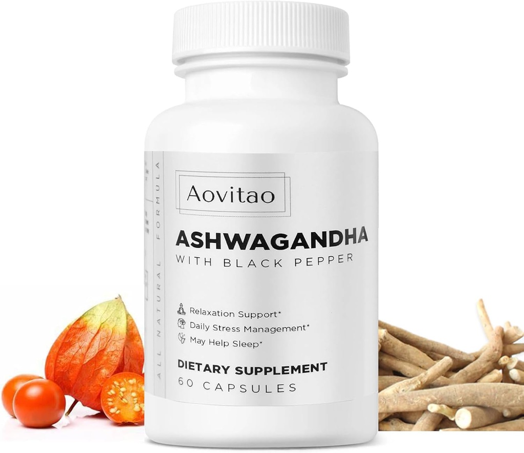 Ashwagandha per le donne Integratori Capsule Vegan Stress Relief Supporto Immune Supplemento Energia Equilibrata Livelli e Mood Organic