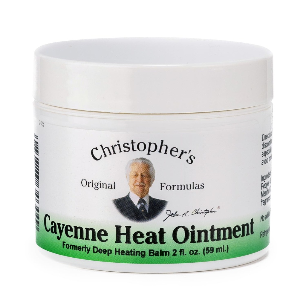 Christopher's Original Formulas Cayenne Heat Ointment, Warming Herbal Topical per Discomfort & Circulation, 2 fl oz