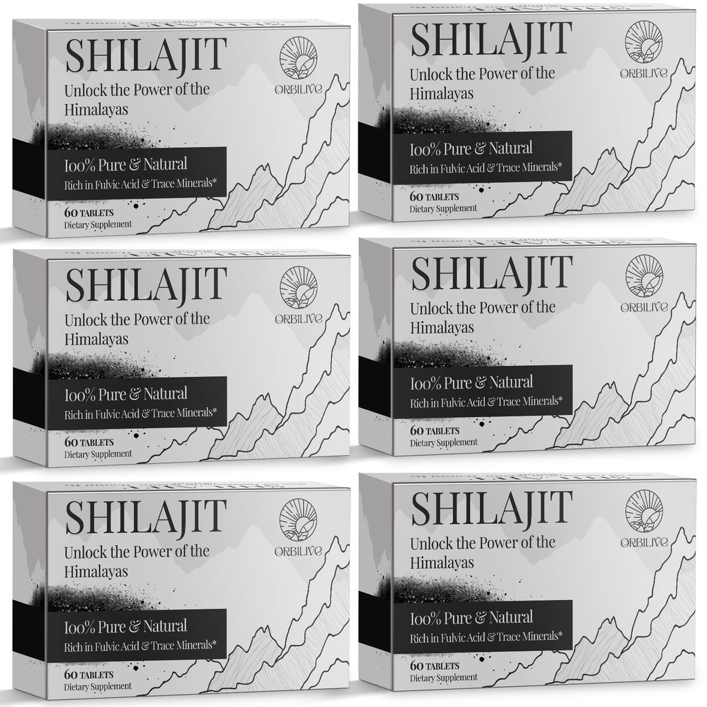 30.000 MG Shilajit compresse, 100% Shilajit Pure, Himalayan Organic, Shilajit per uomini e donne ricchi di acido Fulvic & 85+ Trace Minerals, Shilajit Supplement per Energy & Immune System, 360 Count