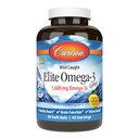 Carlson Elite Omega-3 Gems, 1600mg Omega-3s con EPA & DHA, Wild-Caught Norwegian Fish Oil, Limone Flavor, 90 Softgels