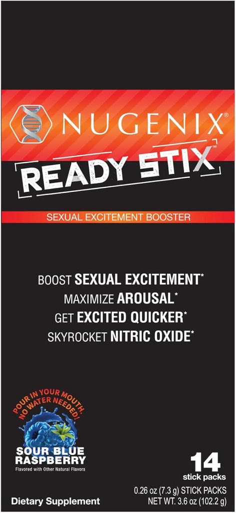 Nugenix Ready Stix - Nitric Oxide Booster, Aumentare la vitalità e guidare, Nitric Oxide Supplementi per gli uomini - 14ct