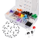 Kit Modello Molecolare, 444 Pcs Set di Chimica Molecolare Organica, Atom Element Modello Kit per Lezioni in Chimica, Strutture Molecolari Kit di costruzione, Ochem Science Gift for Teachers and Students