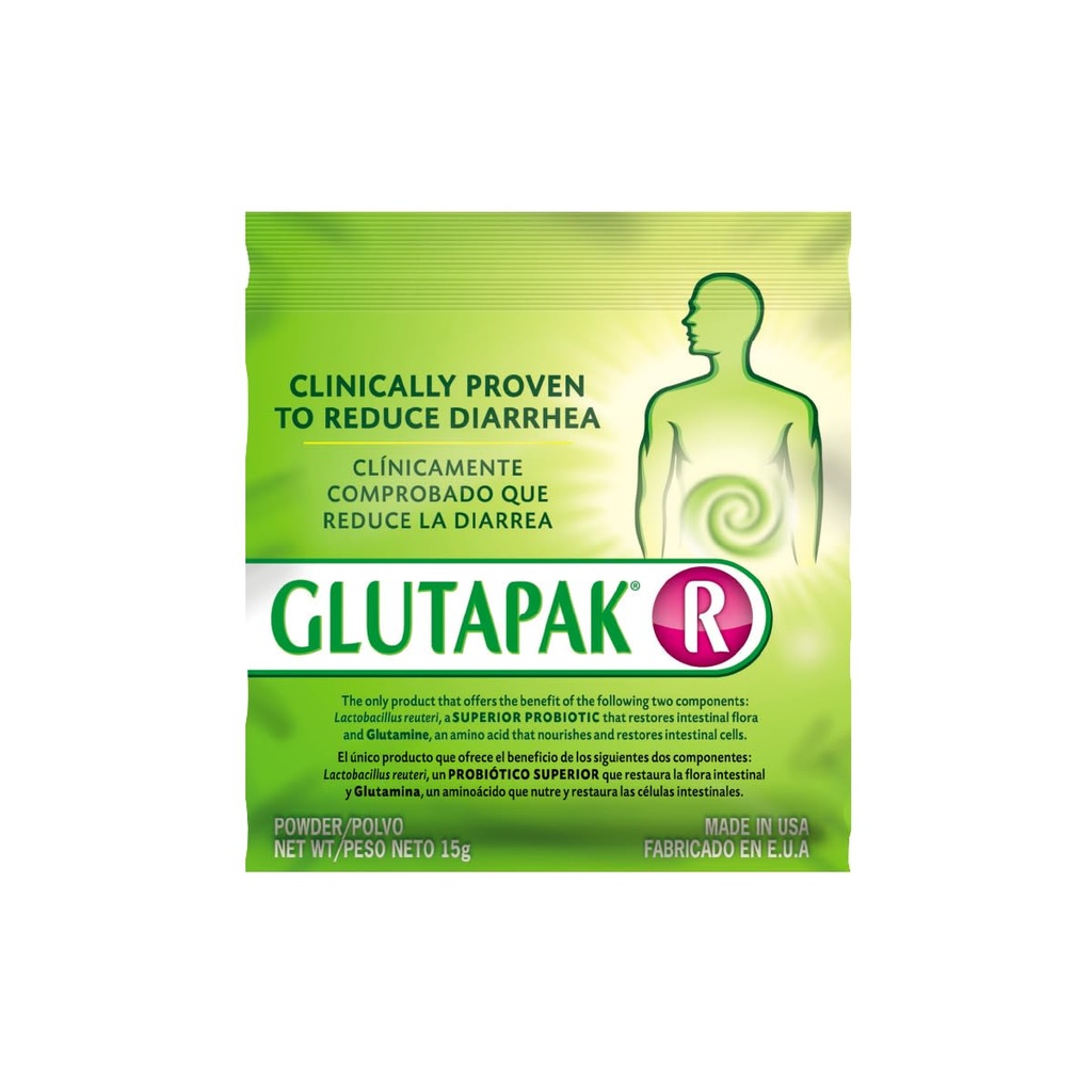 Polvere di salute digestiva con L-Glutamine & Lactobacillus reuteri – Supporta Gut Barrier, Microbiome Balance & Nutrient Absorption – 15g Sachets, 3-Pack, Gluten & Lactose Free