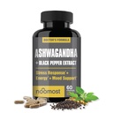 NooMost Organic Ashwagandha 400mg capsule w/Black Pepper Extract come Vegan Ashwagandha Integratori per Anti Stress Relief, Natural Mood Support, Energy & Focus-60 Capsule