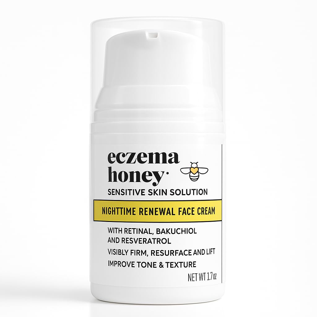 ECZEMA HONEY Concentrated Nighttime Renewal Face Cream - Anti Aging Skin Care Products - Moisturizer viso non concentrato per Eczema, pelle secca e sensibile (1.7 Oz)