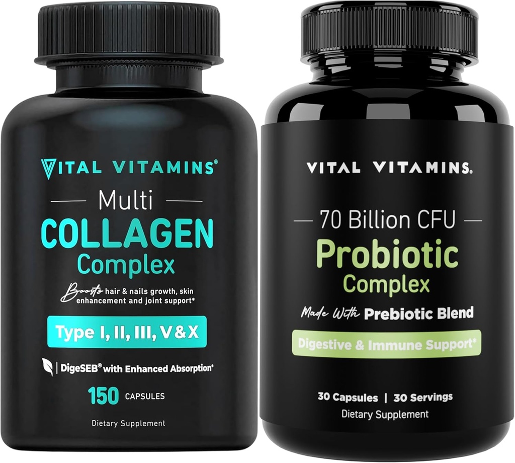 Vitamine vitali Multi Collagen Capsule + Complesso Probiotico