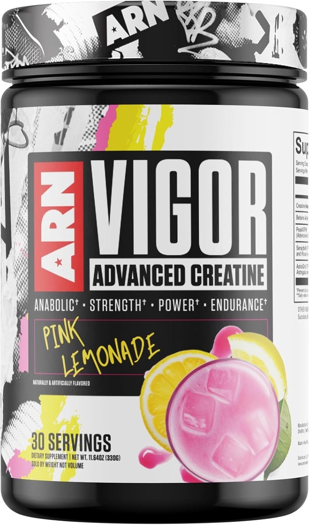 Arms Race Nutrition | ARN | Vigor Advanced Creatine Formula (30 Serve, Pink Lemonade)