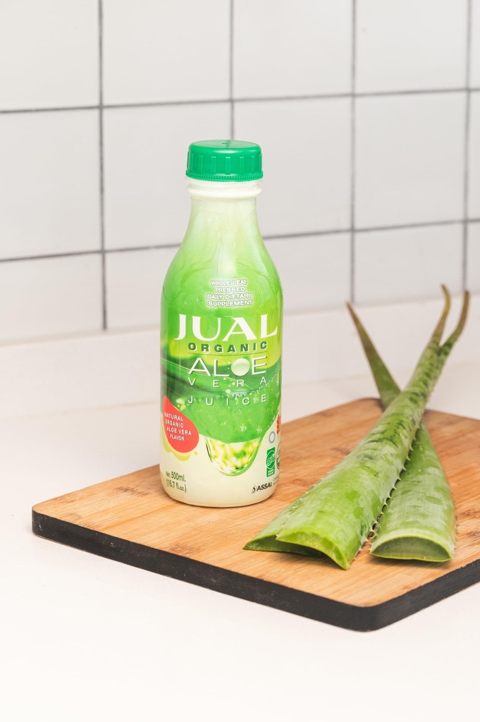 Jual 100% Pure Organic Aloe Vera Juice – Zero Sugar, Aloin-Free – Natural Flavor – Vegan Detox Functional Beverage – 16.7 Fl Oz (500ml)