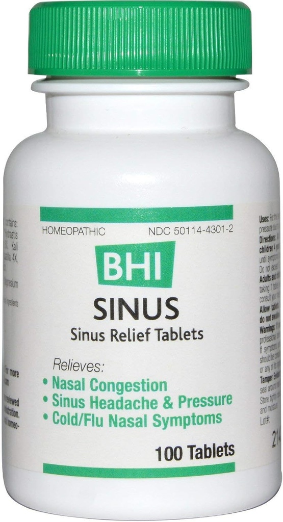 BHI Sinus Relief Tablet 100 Ct