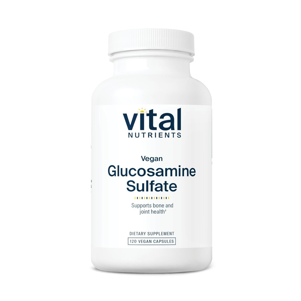Vital Nutrients Vegan Glucosamine Sulfate 750mg | Cartilage sano, mobilità e Joint Support Supplement | Fonte vegetale di Glucosamina | Gluten, Dairy, Soy Free | Non-GMO | 60 capsule