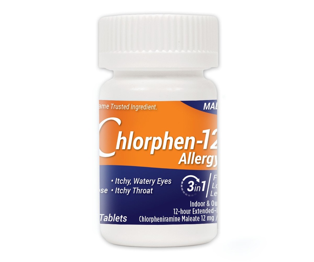 Chlorpheniramine Maleate Extended Release, 12 Mg , 60 compresse