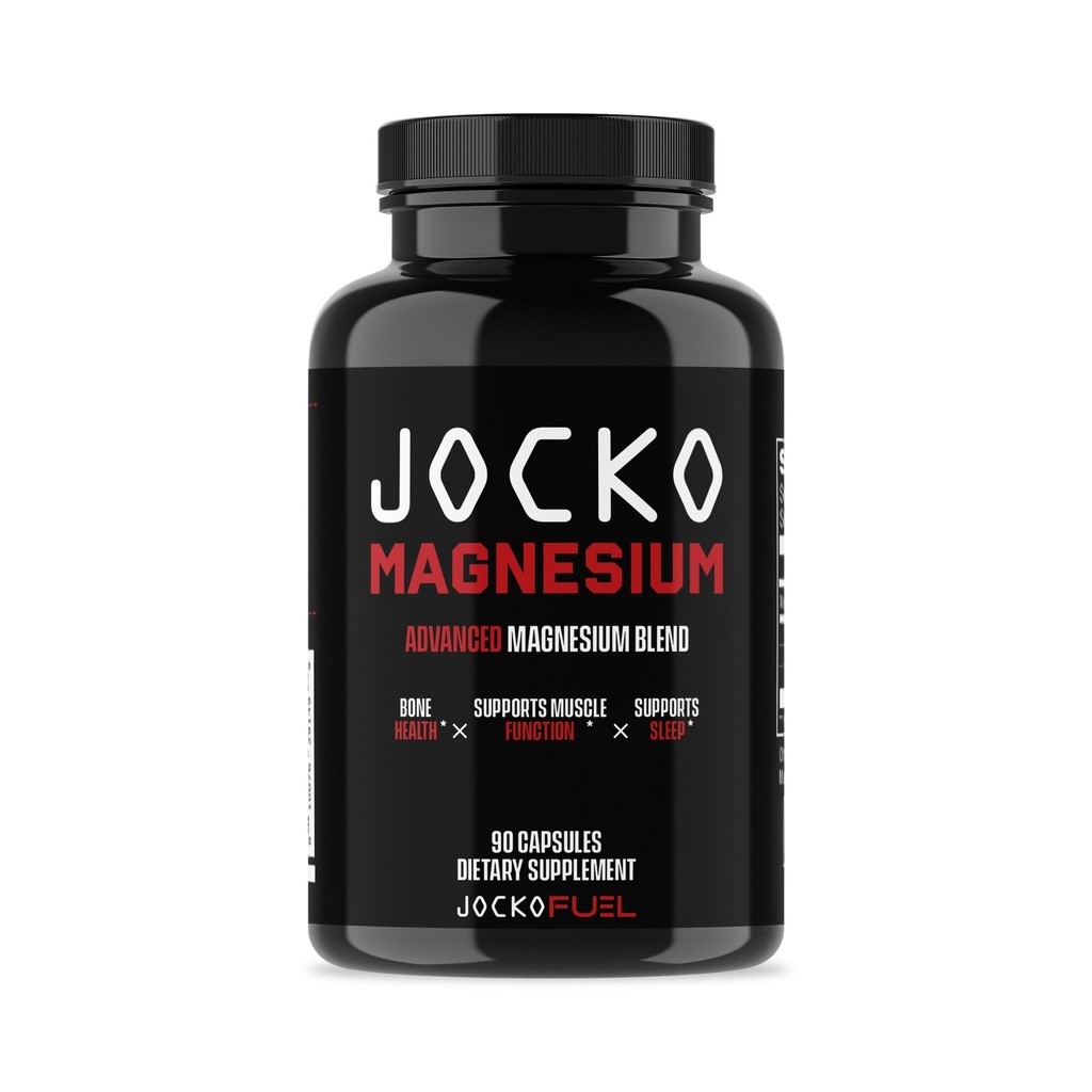 Jocko Fuel Magnesium Complex Supplement - Magnesium Glycinate, Citrate, & Taurate Capsules Integratore alimentare per il recupero del muscolo & Relax, Cuore, Nerve, Bone Support, & Sleep 30-Day Supply