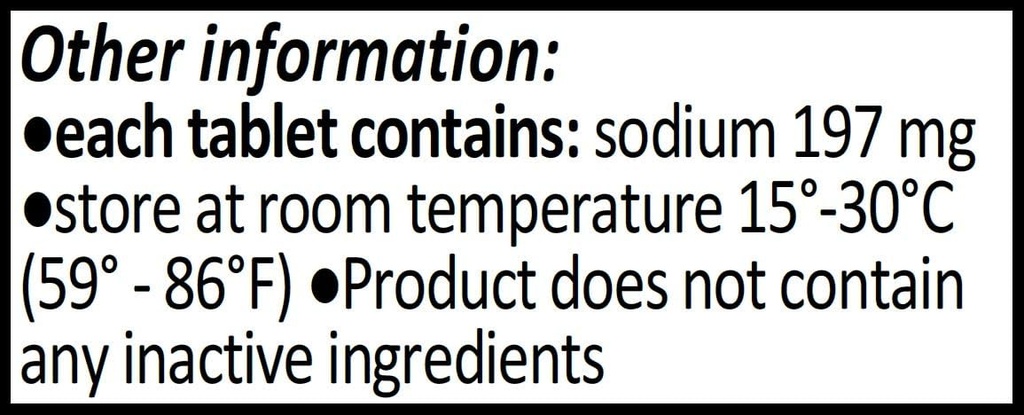Compresse di cloruro di sodio 500 mg (0,5 grammi), compresse di sale normali USP - 200 compresse di CitraGen Pharmaceuticals, Inc.