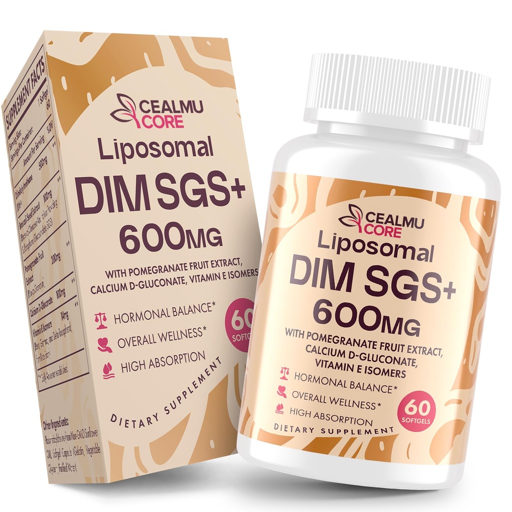 Supplemento dello SGS del DIM Liposomico - Supplemento dell'ormone per le donne e gli uomini, integratori di estrogeni contiene sulforafano Glucosinolato, vitamina E, frutta del melograno - Detox di sostegno e antiossidante (1 pacchetto)