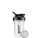 BlenderBottle Classic V2 Shaker Bottiglia perfetta per scuotere proteiche e pre allenamento, 20 once, trasparente/nero