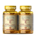 Puritan's Pride Vitamin E-450mg (10,000IU), supplemento di vitamina per la funzione del sistema immunitario e il supporto sanitario antiossidante, 100 Softgel a rilascio rapido, 2 Pack