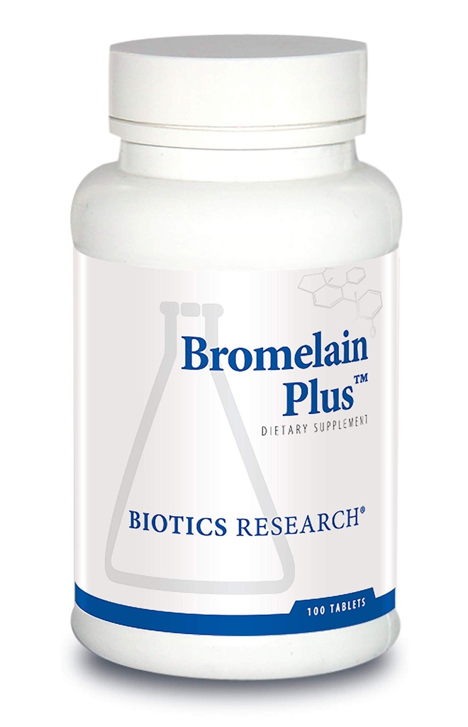 Biotics Research Bromelain Plus Lactose Free Dairy Free Digestive Support, Supporta percorsi fisici sani e bilanciati, Rilassamento muscolare e Comfort, Bromelain 2500 MCU g, Papain 100 Tablet