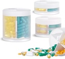 Organizzatore e Dispenser per Pillole di grande capacità 3 Pack Set in dimensioni diverse