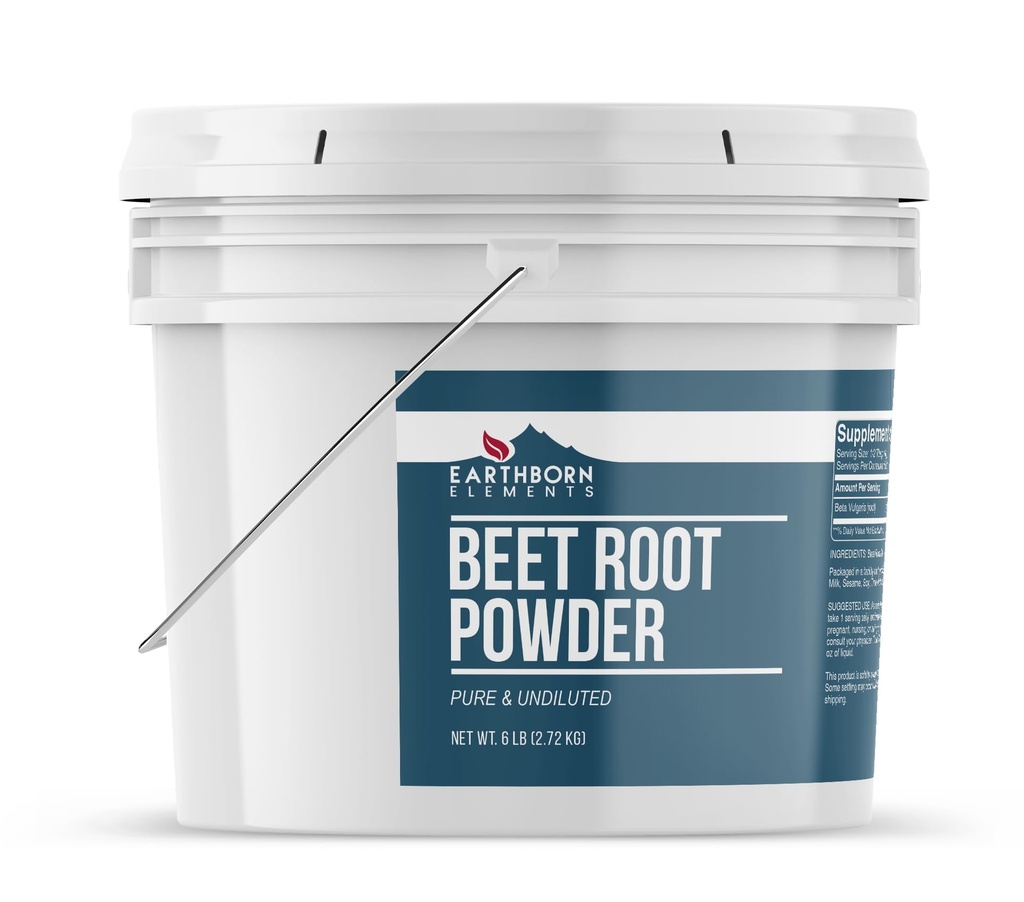 Elementi terrestri Beet Root Polvere 1 Gallon Bucket, Pure & Undiluted, Smoothies & Shakes