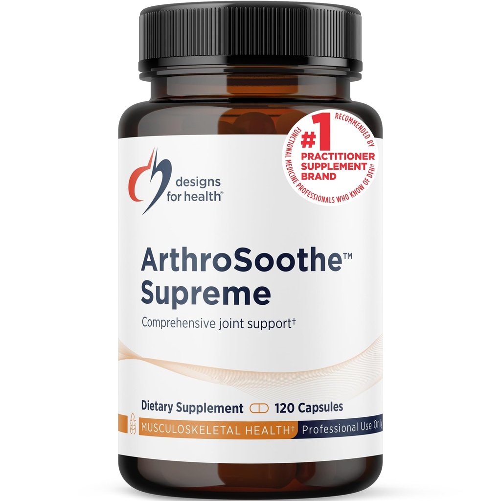 Progetti per la salute ArthroSoothe Supreme - Integratore di supporto congiunto per adulti con Glucosamine Sulfate, Quercetin, Green Lipped Mussel, MSM, Chinese Skullcap + More - Non-GMO (120 capsule)