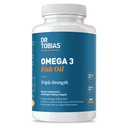 Dr. Tobias Omega 3 Fish Oil, 2000mg Triple Strength con 800mg EPA 600mg DHA Per Serving, Fish Oil Omega 3 Integratori per Cuore, Cervello e Supporto Immune, 60 Softgels, 30 Serve