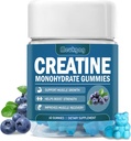 Creatina Monoidrato Gummies per uomini e donne, Masticabili Creatina Monoidrato per la resistenza muscolare, Muscle Builder, Energy Boost, Pre-Workout Gummies(60 Conte) - Blueberry Flavor