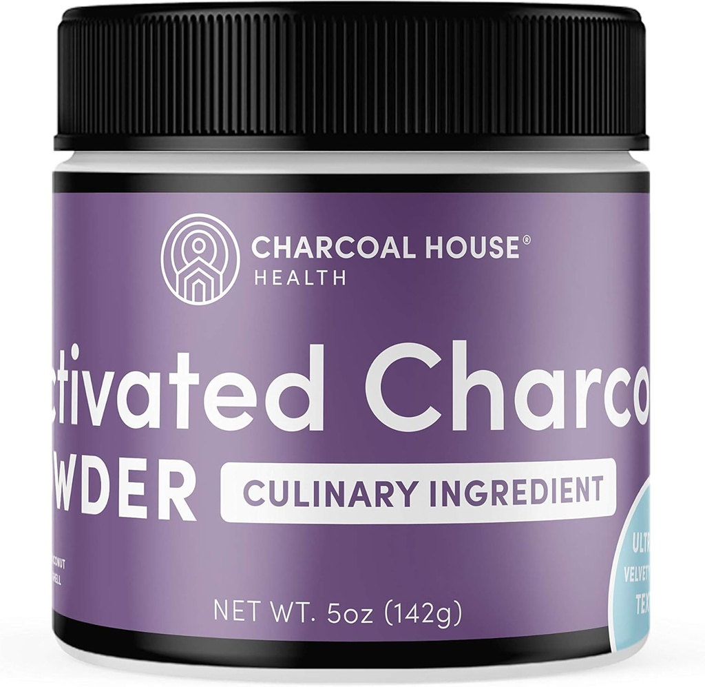ULTRA FINE Coconut Activated Charcoal Powder - Applicazioni culinarie e cosmetiche, Velvety Smooth Texture per Smoothies, Gelati, Pasticcerie, Sapone, Ultra Fine per una finitura morbida, No Grit! - 5oz