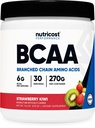 Nutricost BCAA Powder (Strawberry Kiwi, 30 Serve) - Rapporto ottimale 2:1:1:1:1