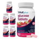 TRUEplus® Glucose Tablets, Raspberry Flavor - 50 Count (Pack di 6)