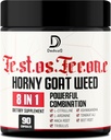 90 Capsule - 8in1 Arrapato Goat Weed per gli uomini, Tribulus Terrestris, L-Arginina, Maca Root, Tongkat Ali, Radice della barbabietola - Energy Workout Muscle Strength Support