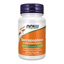 NOW Integratori alimentari, Serrapeptase 60.000 unità di attività, promuove la salute respiratoria e la funzione immunitaria*, 60 capsule di veg