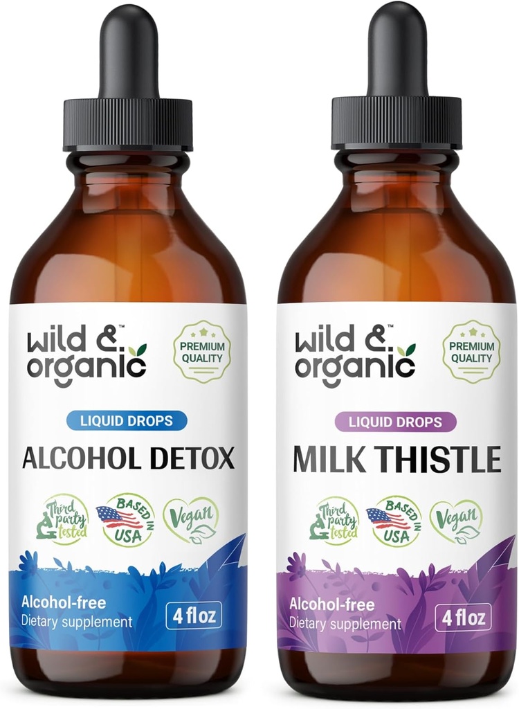 Tintura di disintossicazione di alcool biologico 4 fl oz & Latte Tintura 4 fl oz